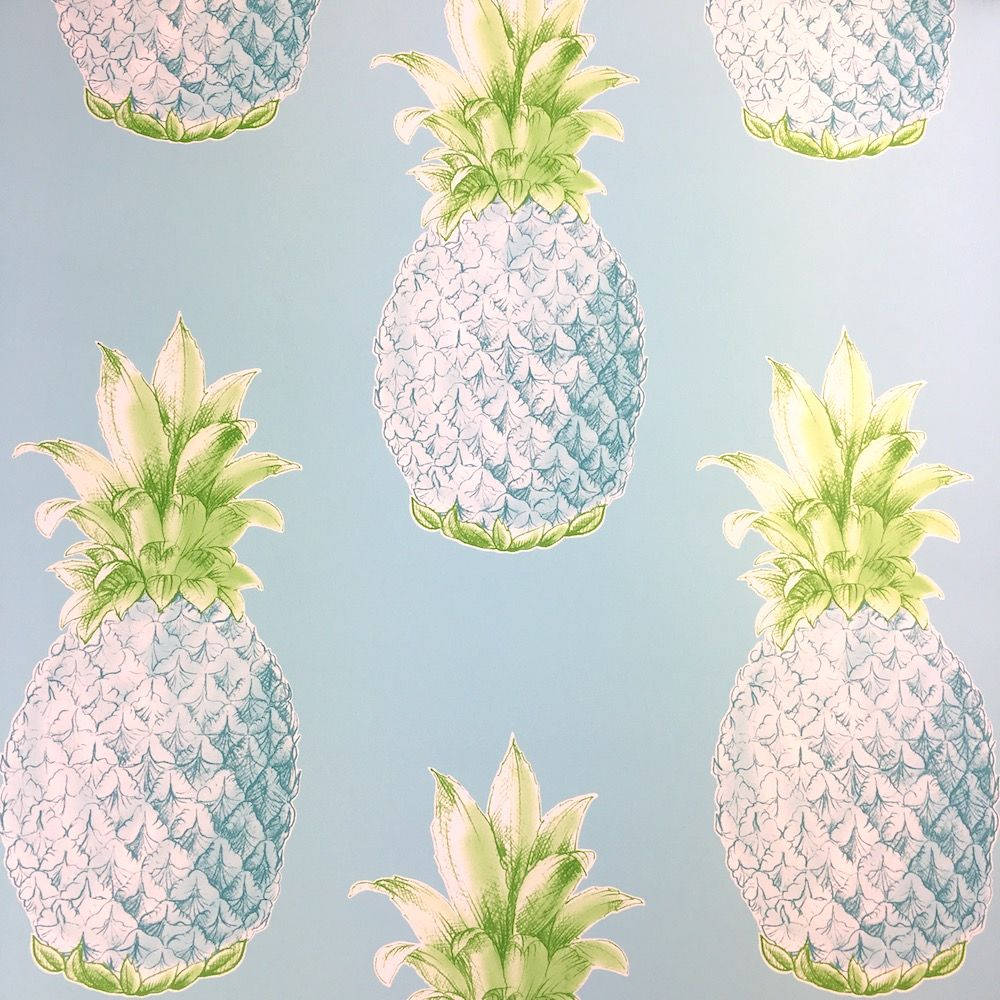 1000x1000 A Street Prints Aloha Pineapple Wallpaper Turquoise Fd24137 Wallpaper