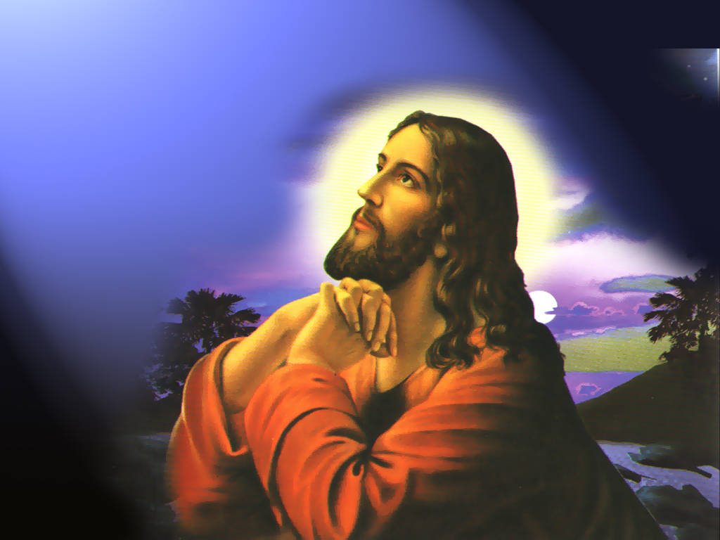 1024x768 Jesus Christ Praying Wallpaper Wallpaper