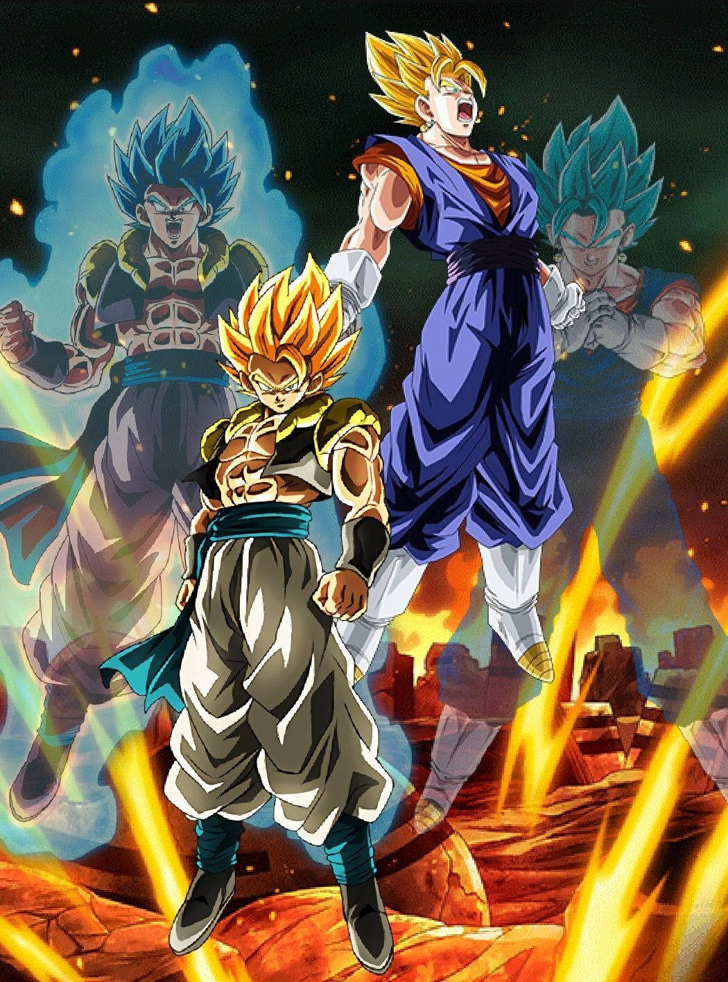 1050x1417 Dragon Ball Z Vegito Blue And Gogeta Blue Wallpaper. Gogeta Wallpaper