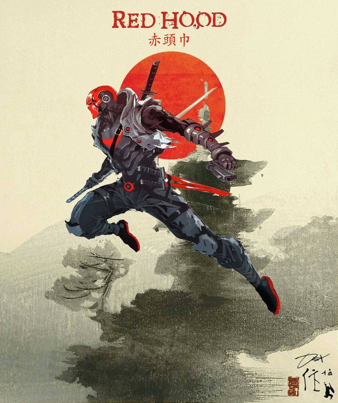 1115x1330 Red Hood Japanese Style By Dexter Soy Wallpaper Sizes, Re Edited Wallpaper