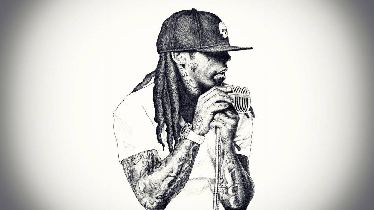 1244x700 Singer Rap Microphone Rap Lil Wayne Rapper Hip Hop Wallpaper Wallpaper