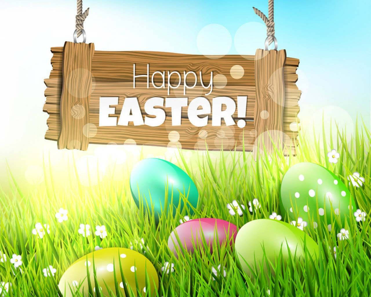 1280x1024 Happy Easter Background Wallpaper