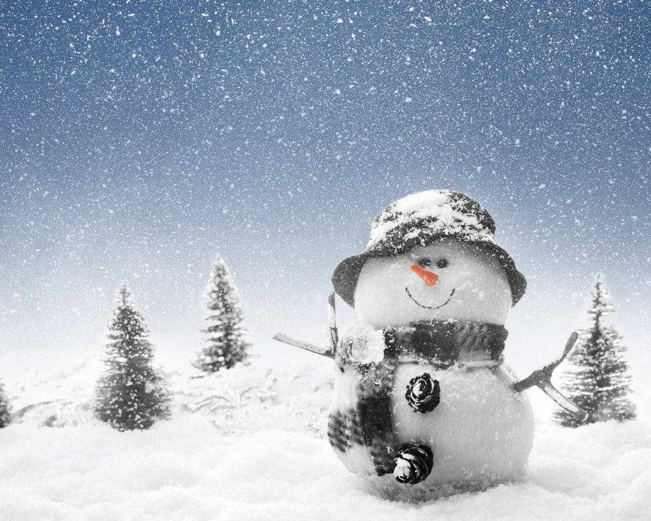 1280x1024 Snowman. Description: The Wallpaper Above Is Winter Snowman Wallpaper