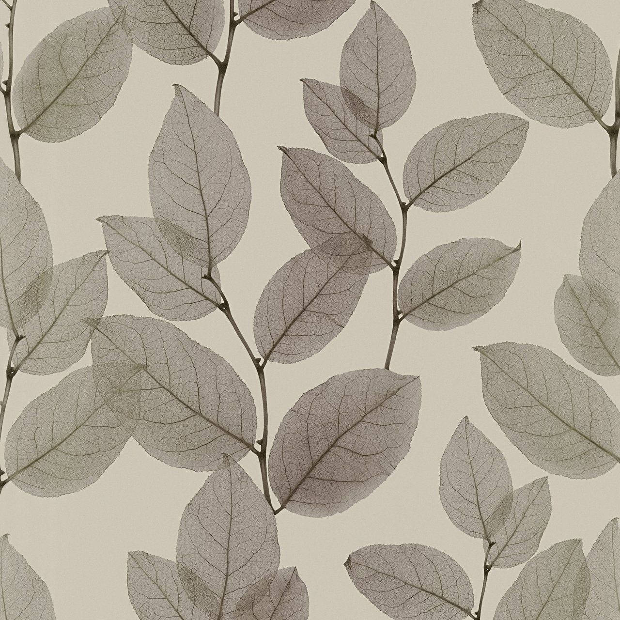 1280x1280 Ray Taupe Leaf Wallpaper Wallpaper