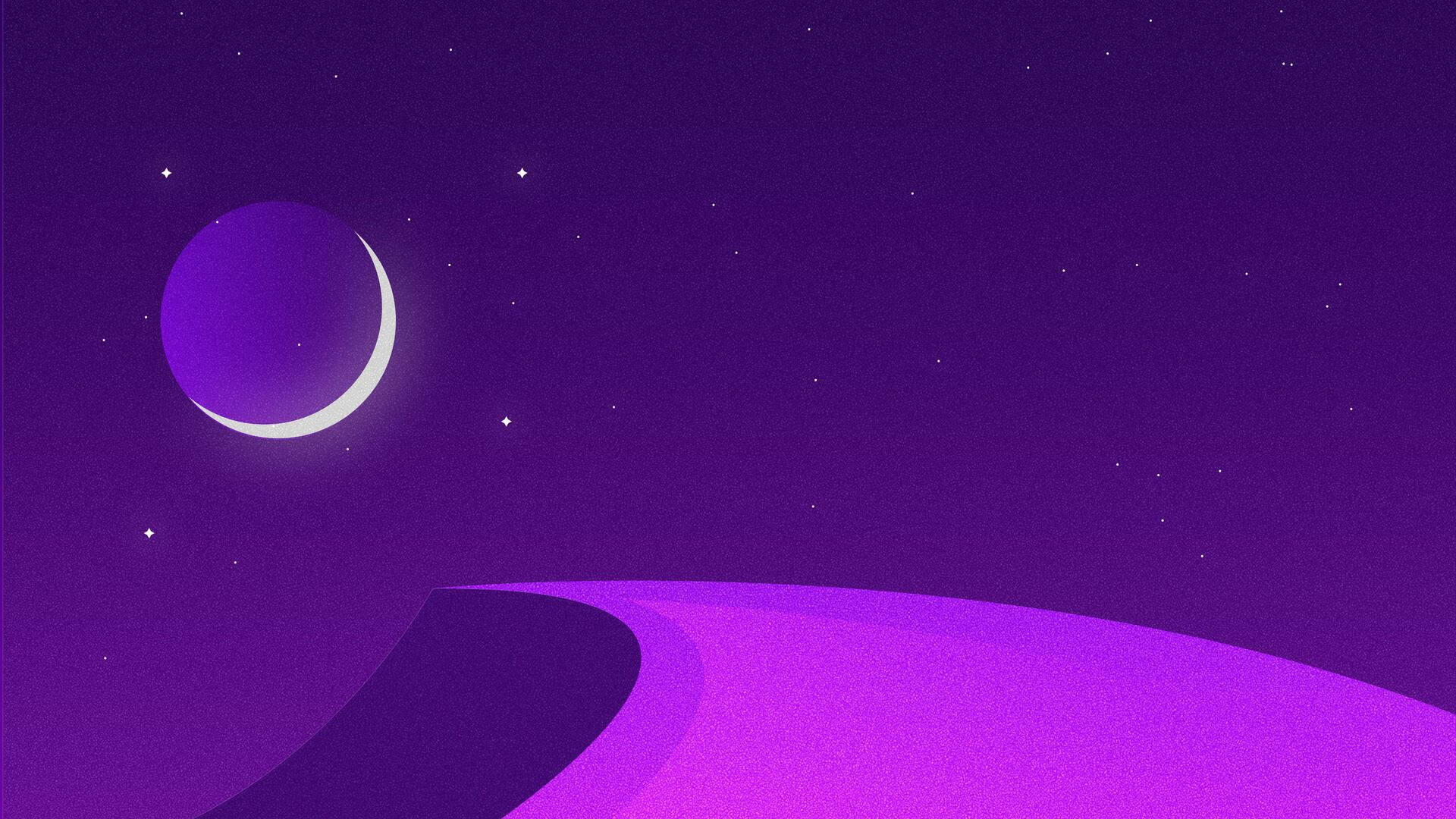 12k Purple Sky Illustration Wallpaper