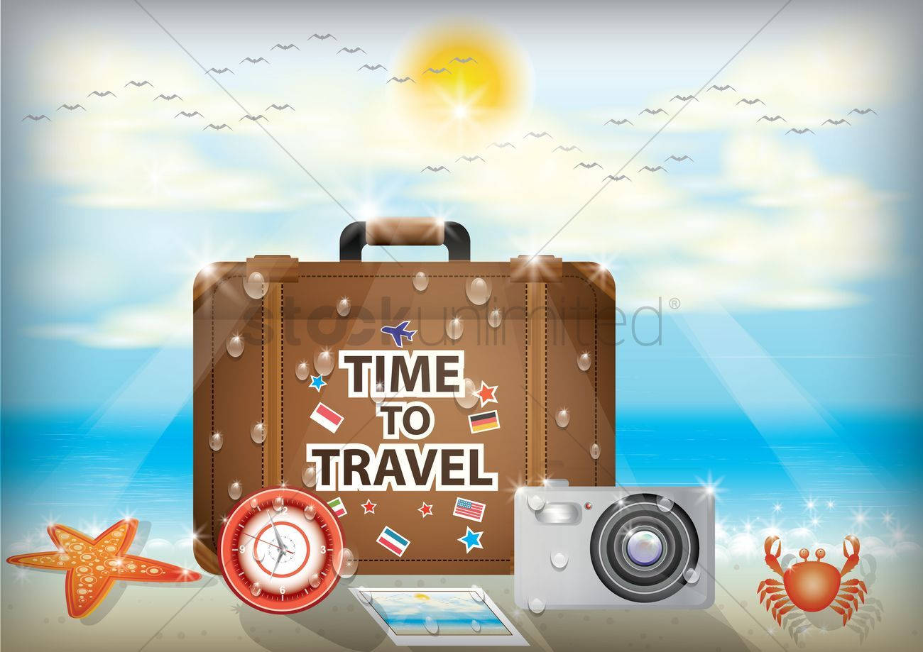 1300x919 Time To Travel Wallpaper Vector Image - 1619556 Wallpaper