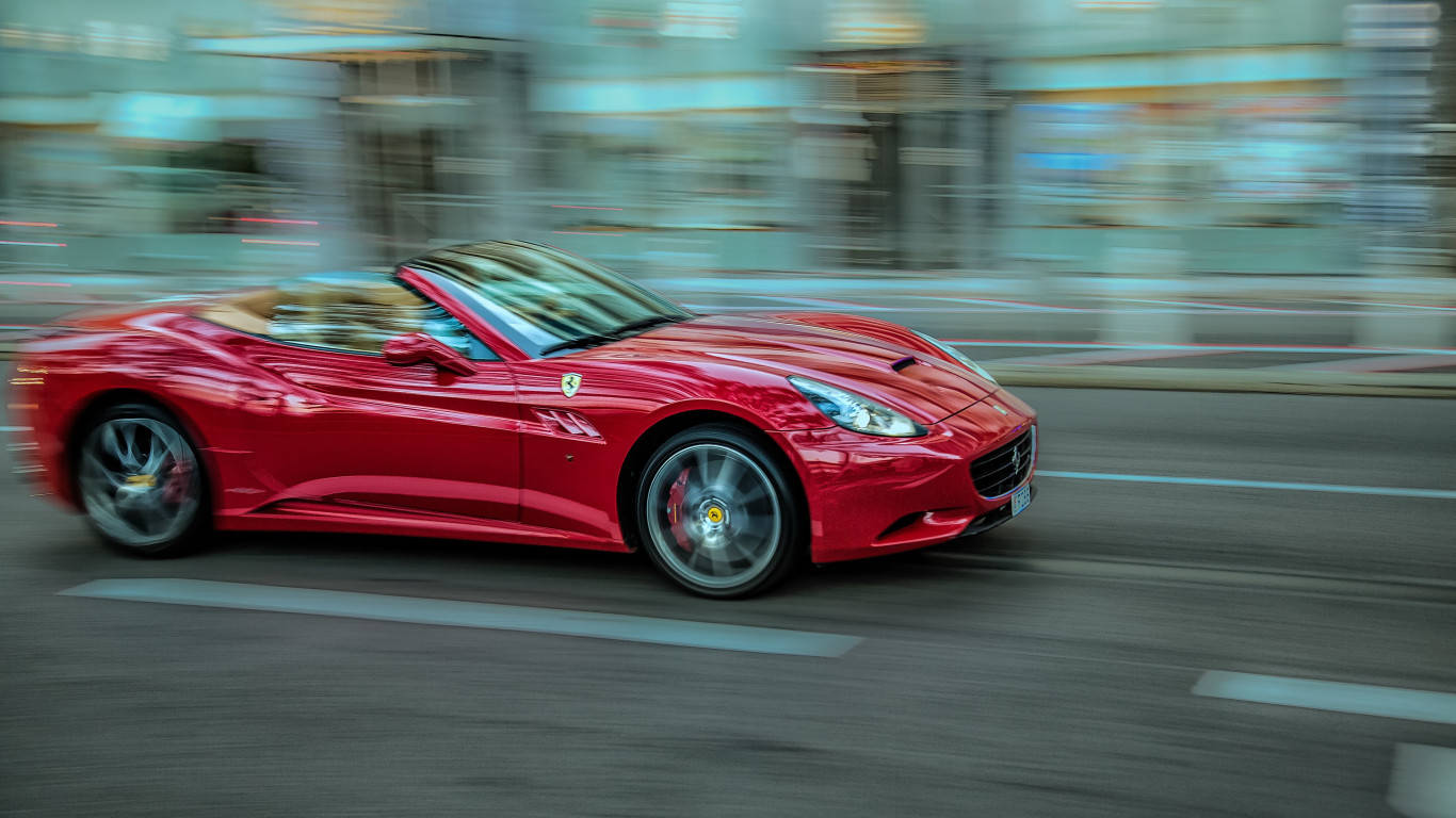 1366x768 Ferrari Hd Red California Wallpaper