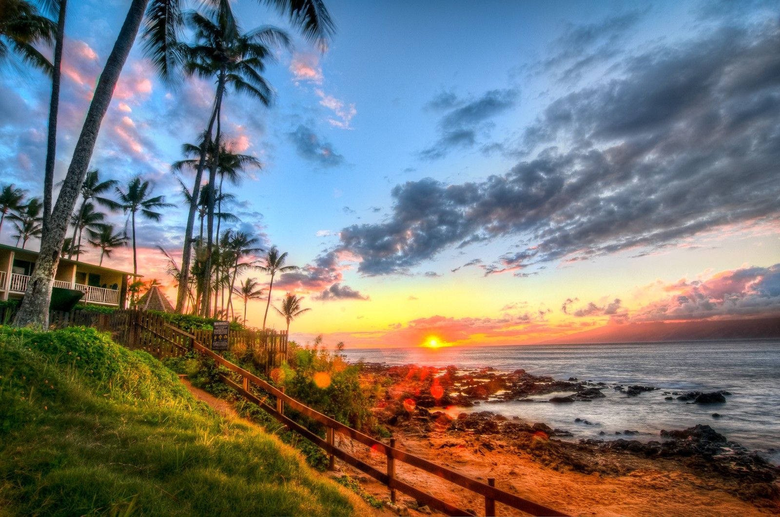 1600x1062 Sunset Summer Home Maui Beach Hawaii Wallpaper Free Download Beach Wallpaper