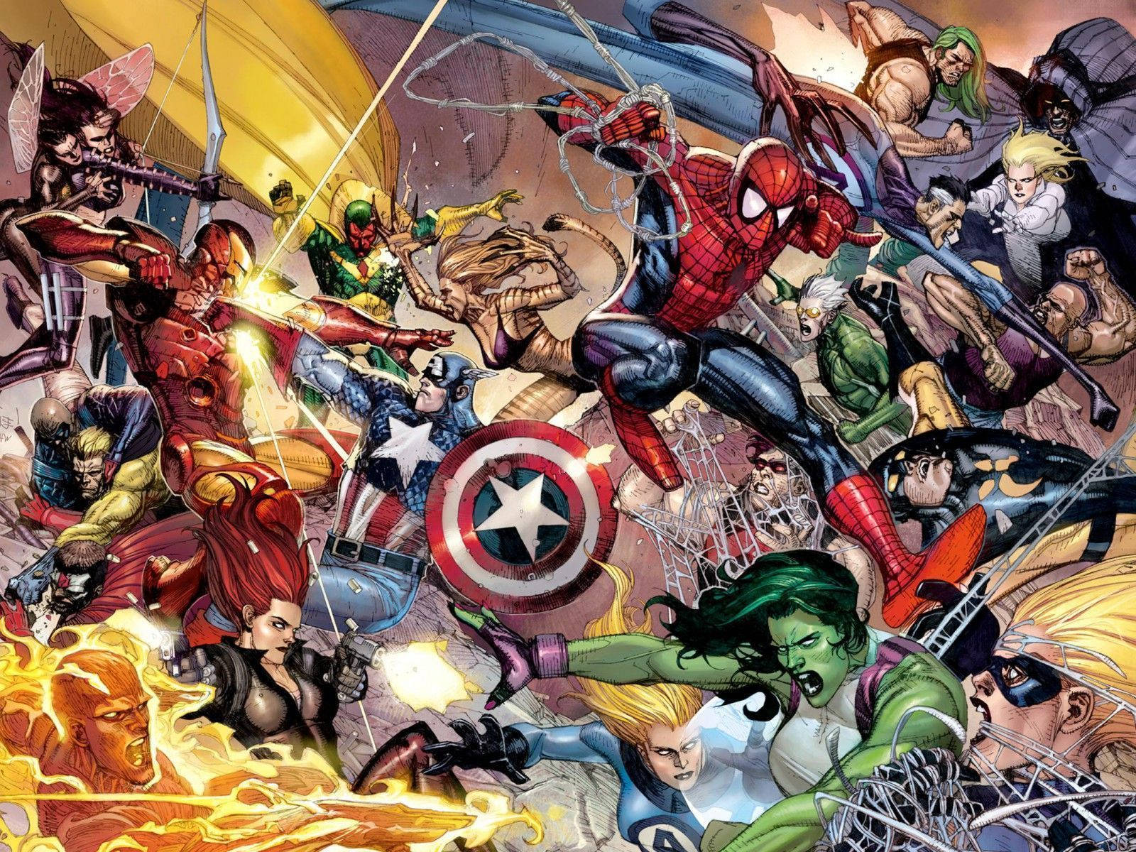 1600x1200 Marvel Civil War Wallpaper Wallpaper. Marvel Super Heróis Wallpaper