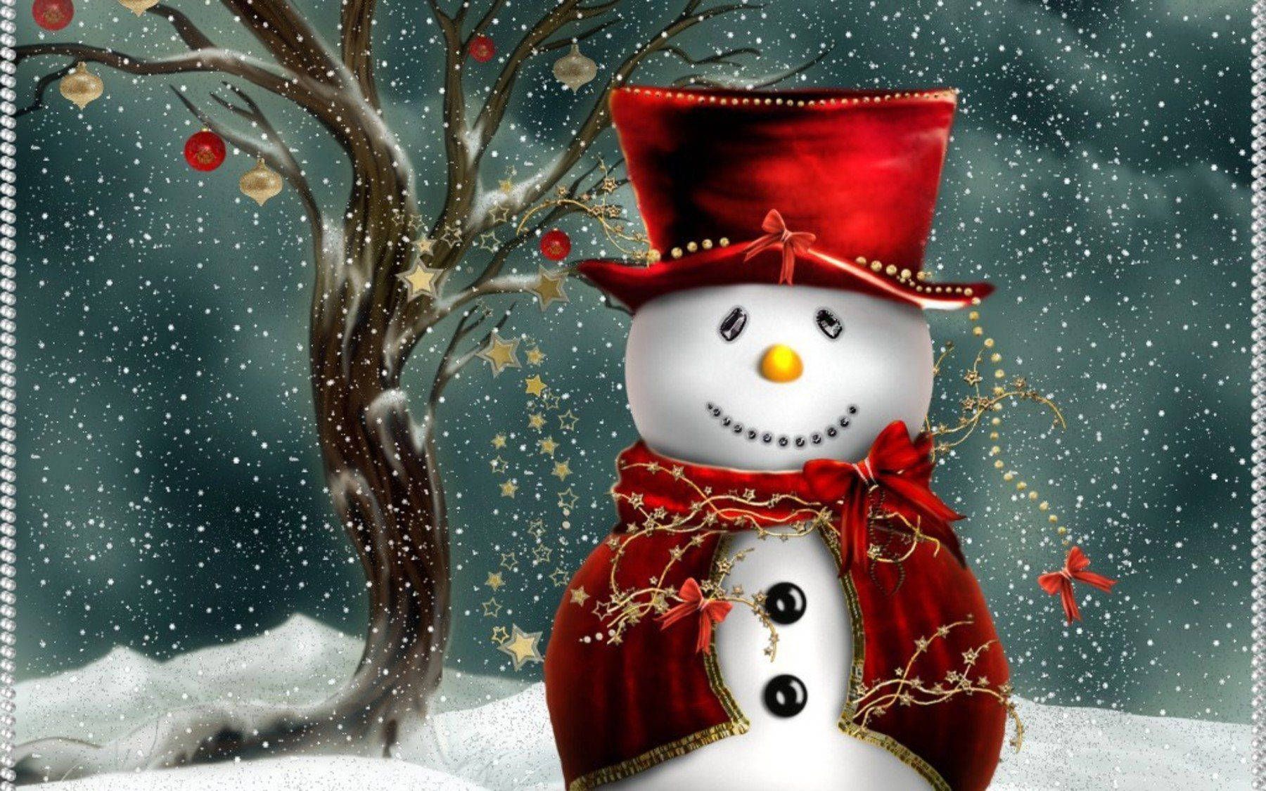 1800x1125 Snowman Hd Wallpaper And Background Image Wallpaper