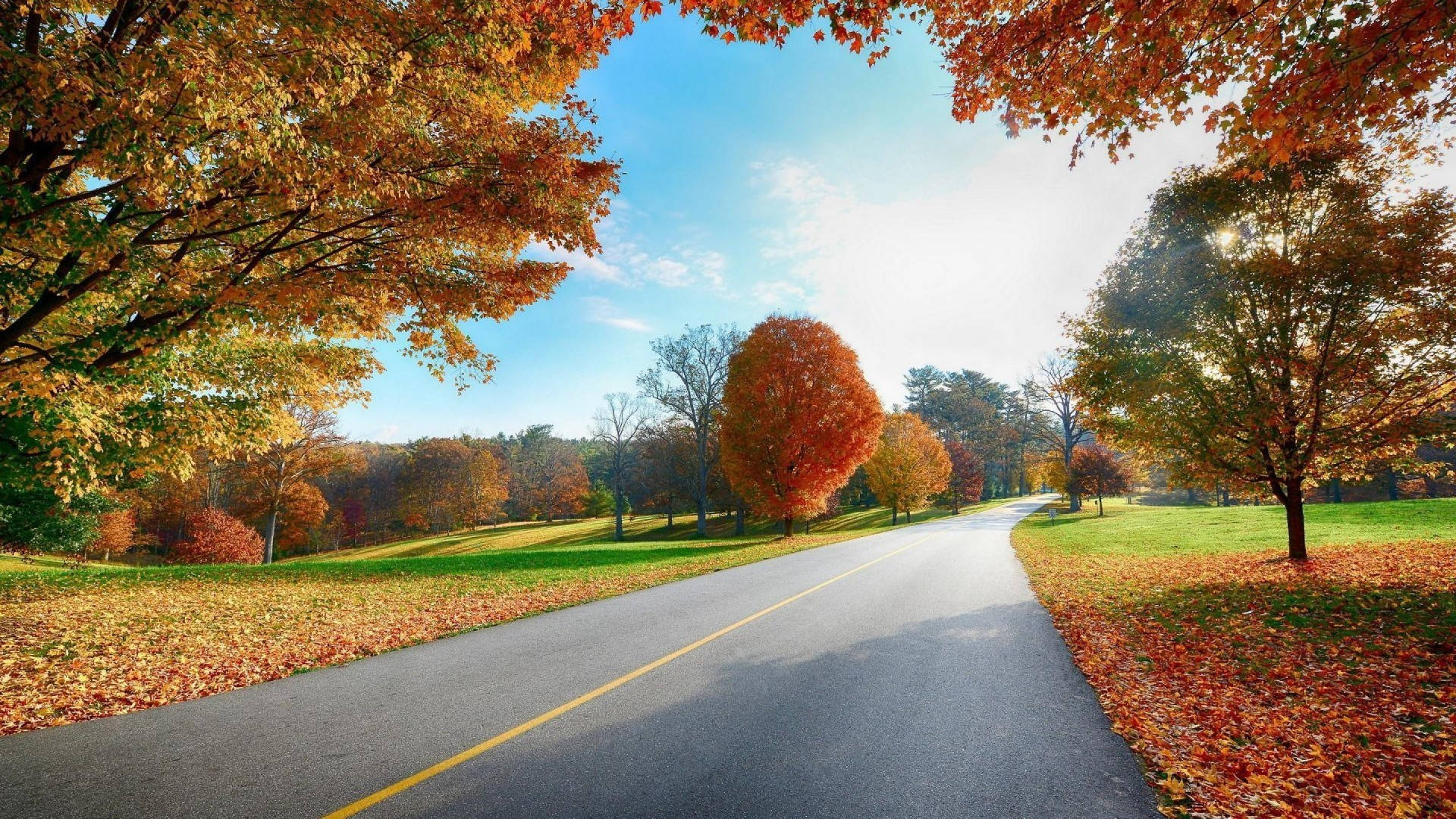 1920x1080 Full Hd Nature Empty Road Wallpaper