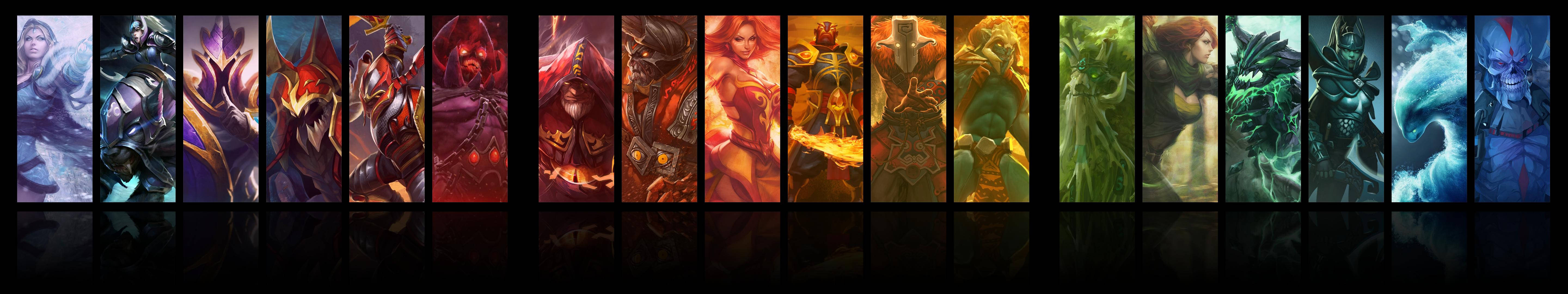 3 Monitor Dota Heroes Wallpaper