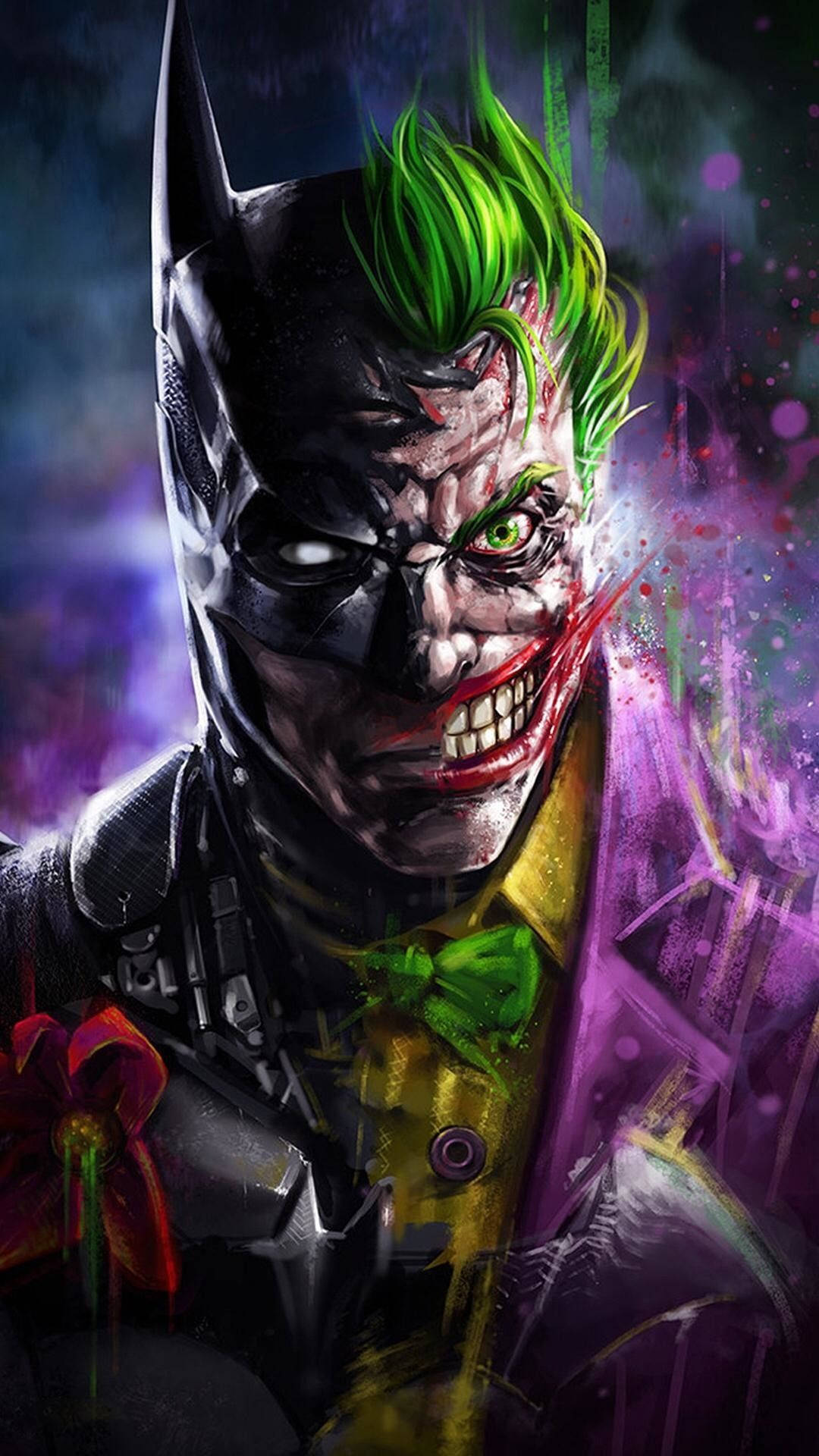 3d Joker Iphone Combined Bodies Wallpaper