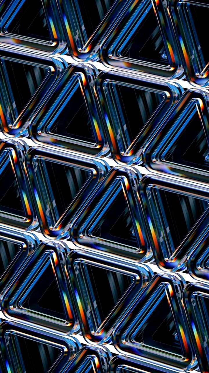 3d Phone Glass Triangles Wallpaper