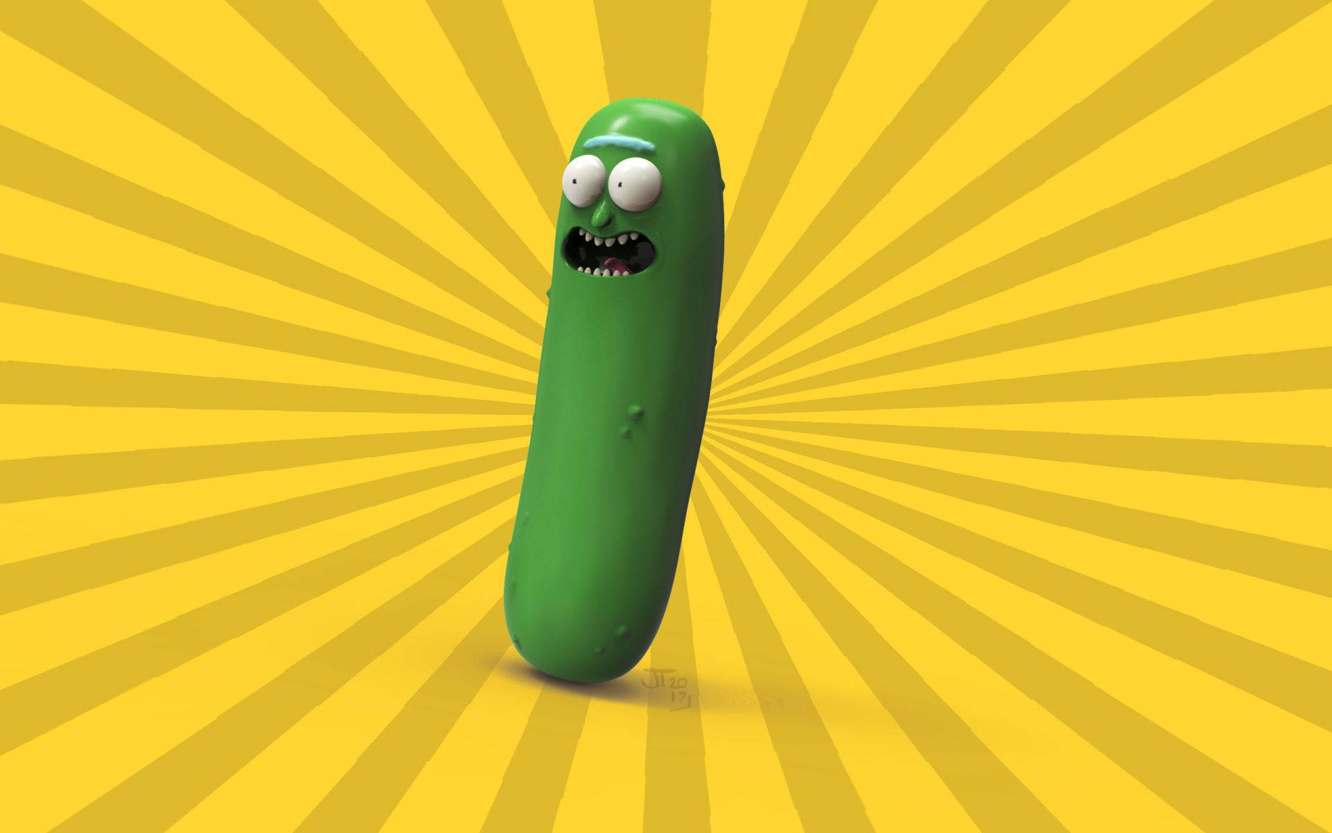 3d Pickle Rick Wallpaper