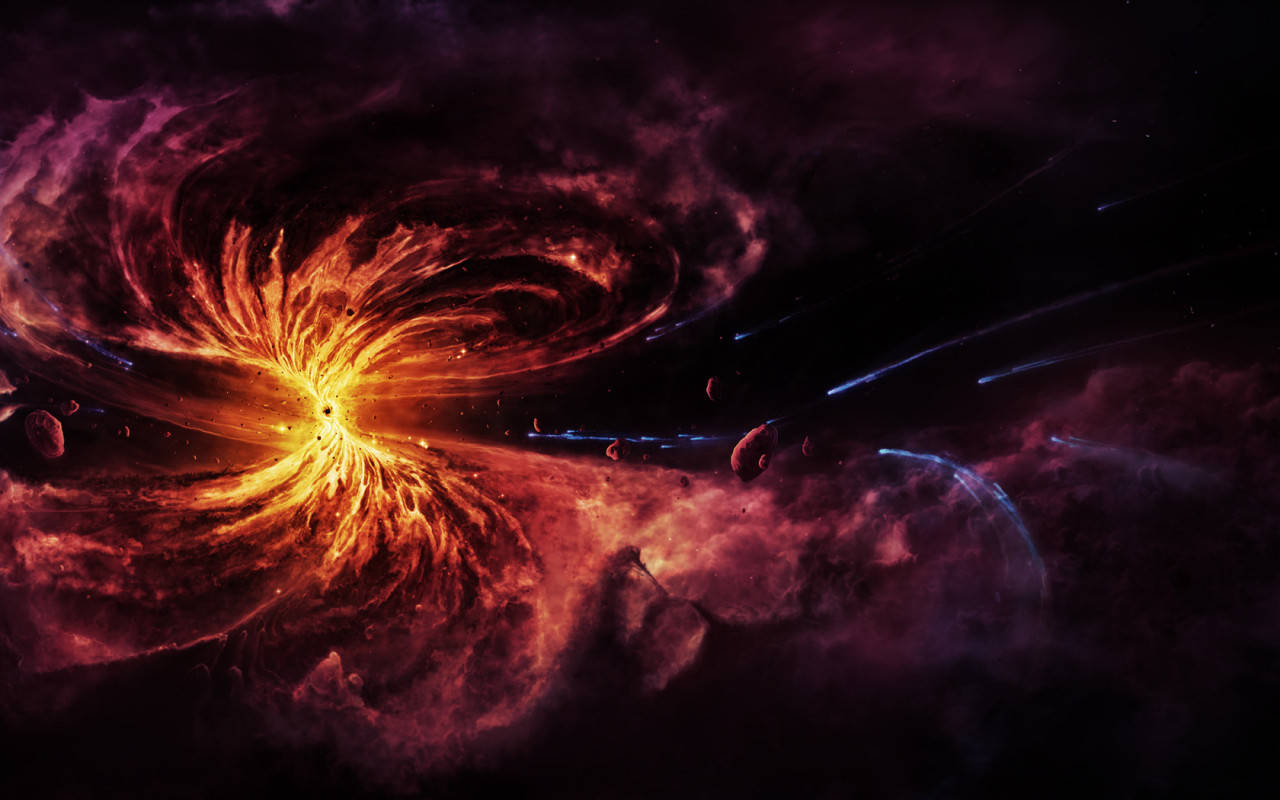 4k Black Hole Enormous Wallpaper