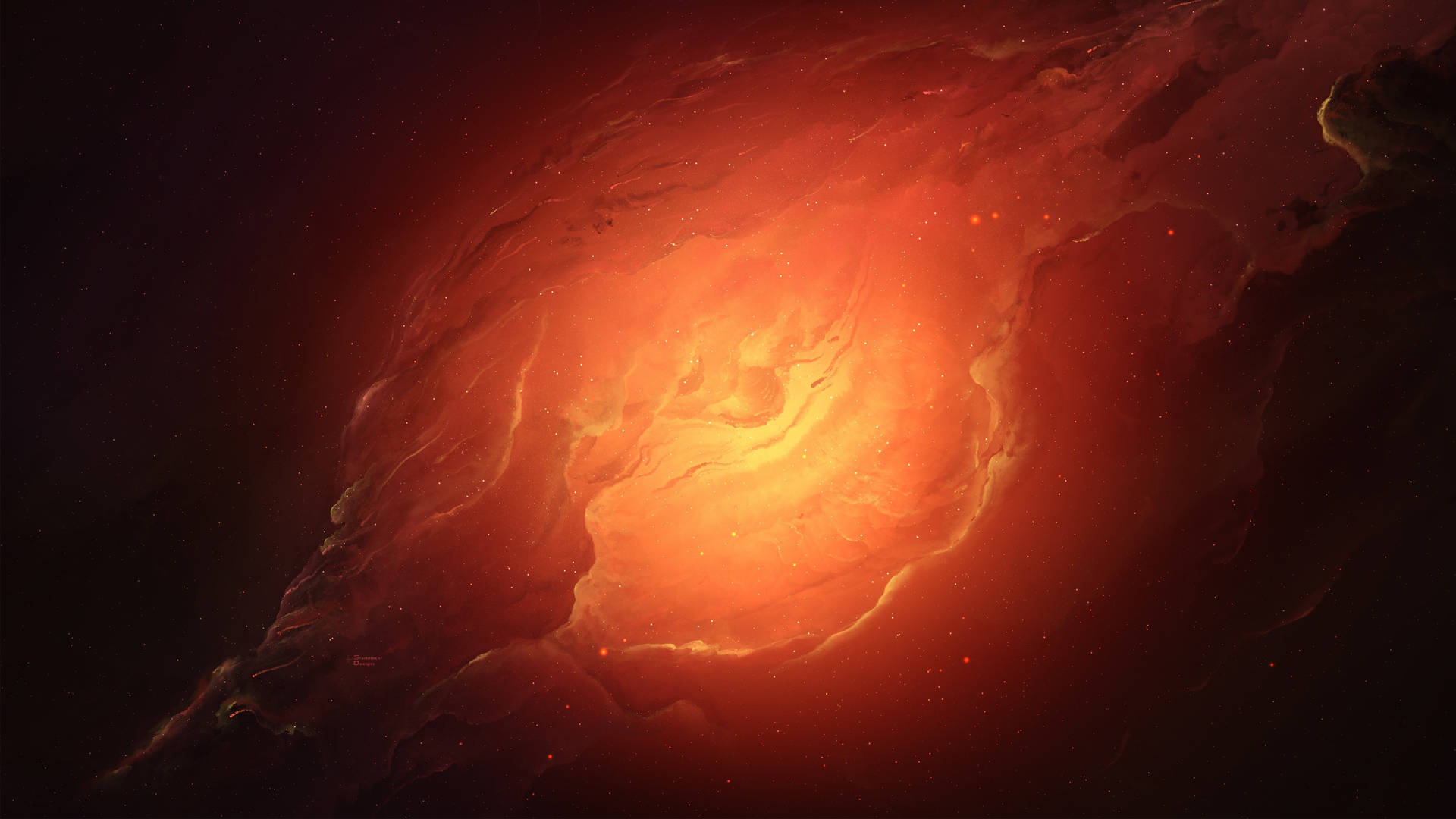 4k Fire In Space Wallpaper