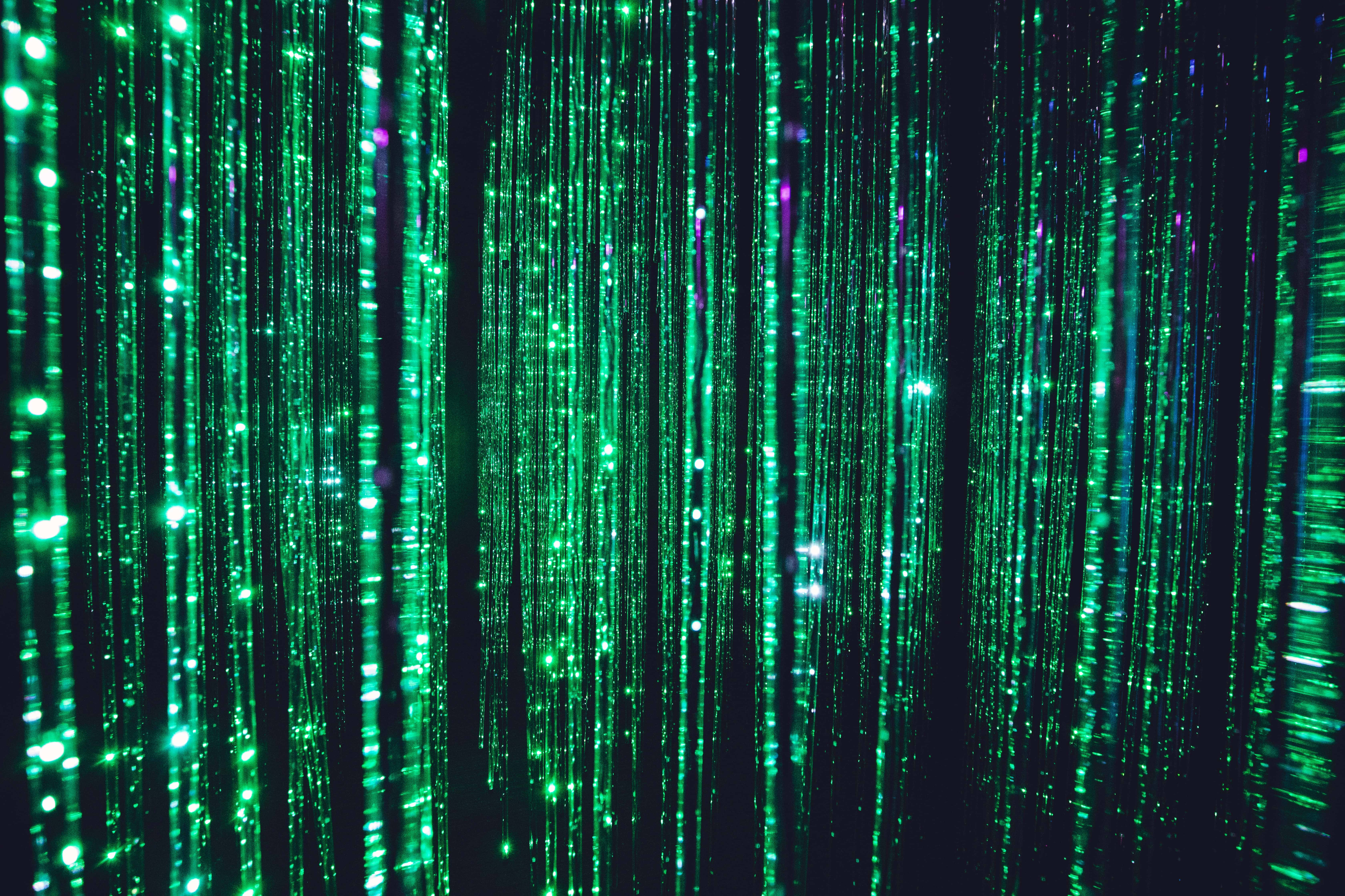 4k Green Glitter Strips Wallpaper