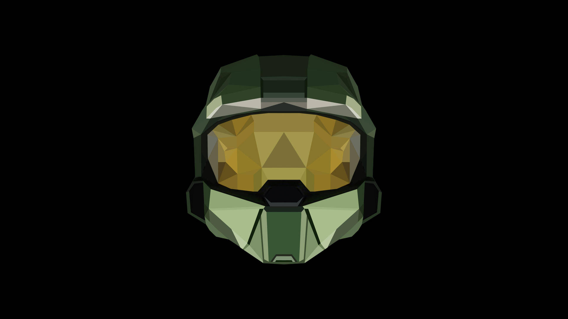 4k Master Chief Helmet Art Black Background Wallpaper