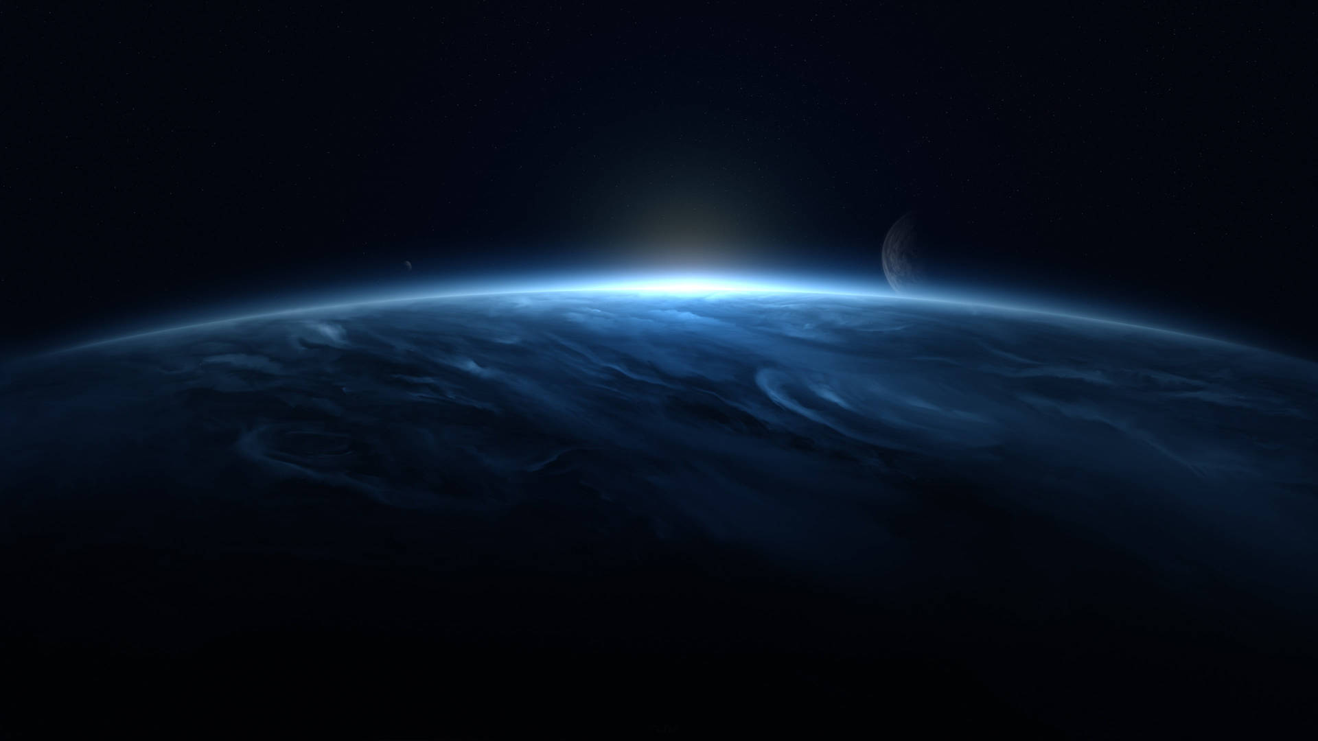 4k Ultra Hd Dark Planetary Horizon Wallpaper