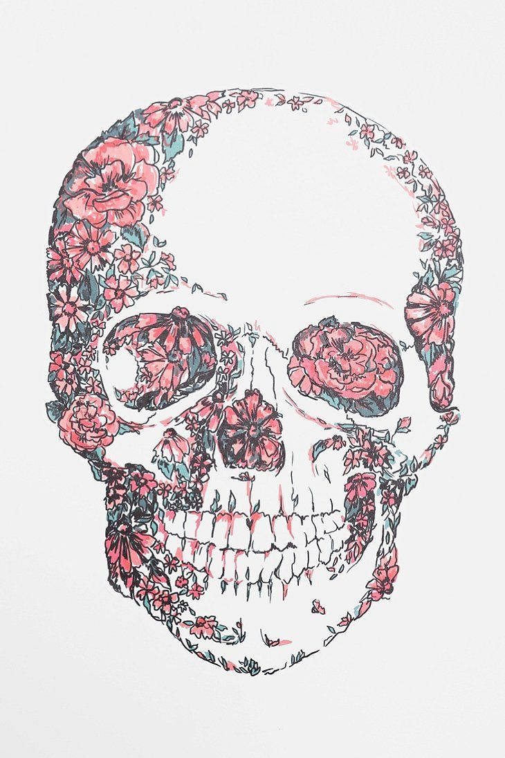 730x1095 Floral Skull, Make The Flowers Daisies And I'd Get This Tattooed Wallpaper