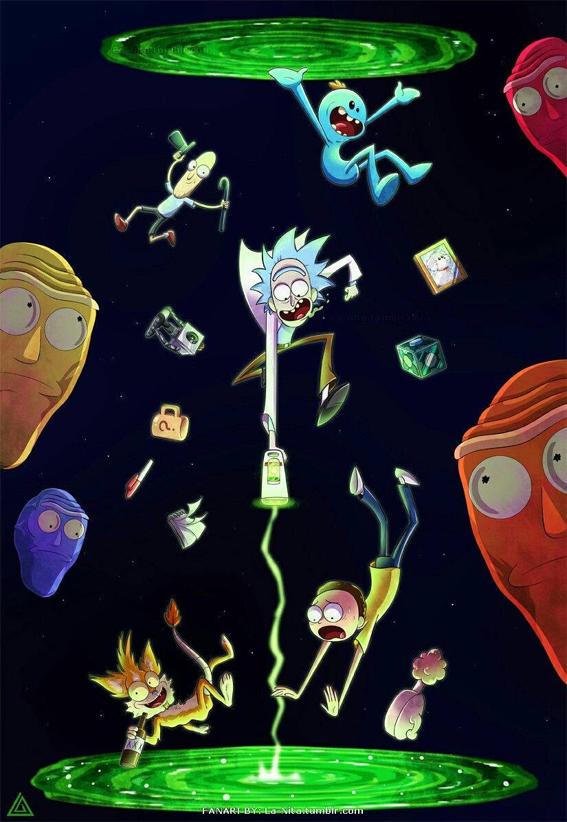 825x1195 Not My Art But So Awesome!! Rick & Morty For Ever. Tapety Na Wallpaper