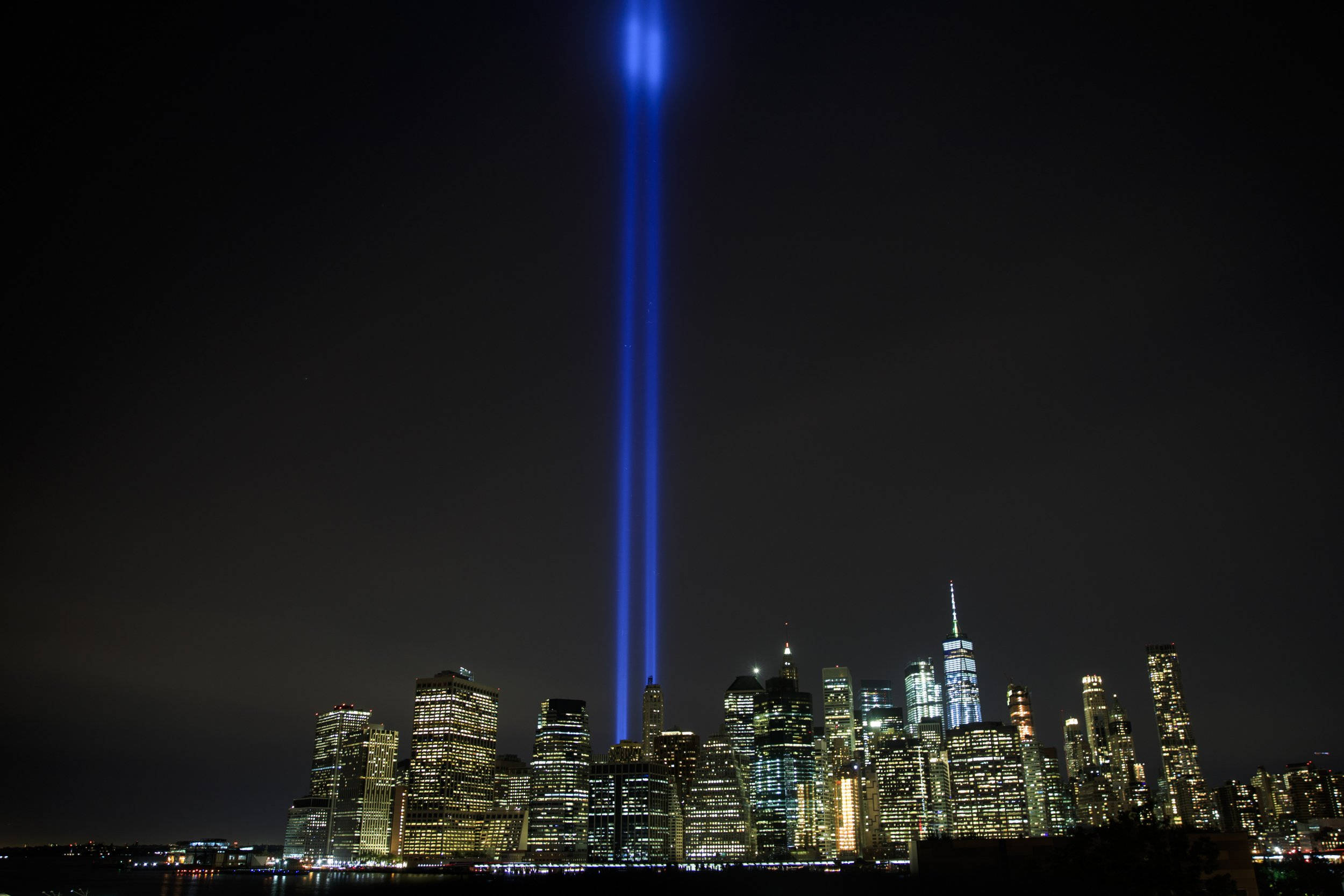 911 Memorial Tribute From Afar Wallpaper