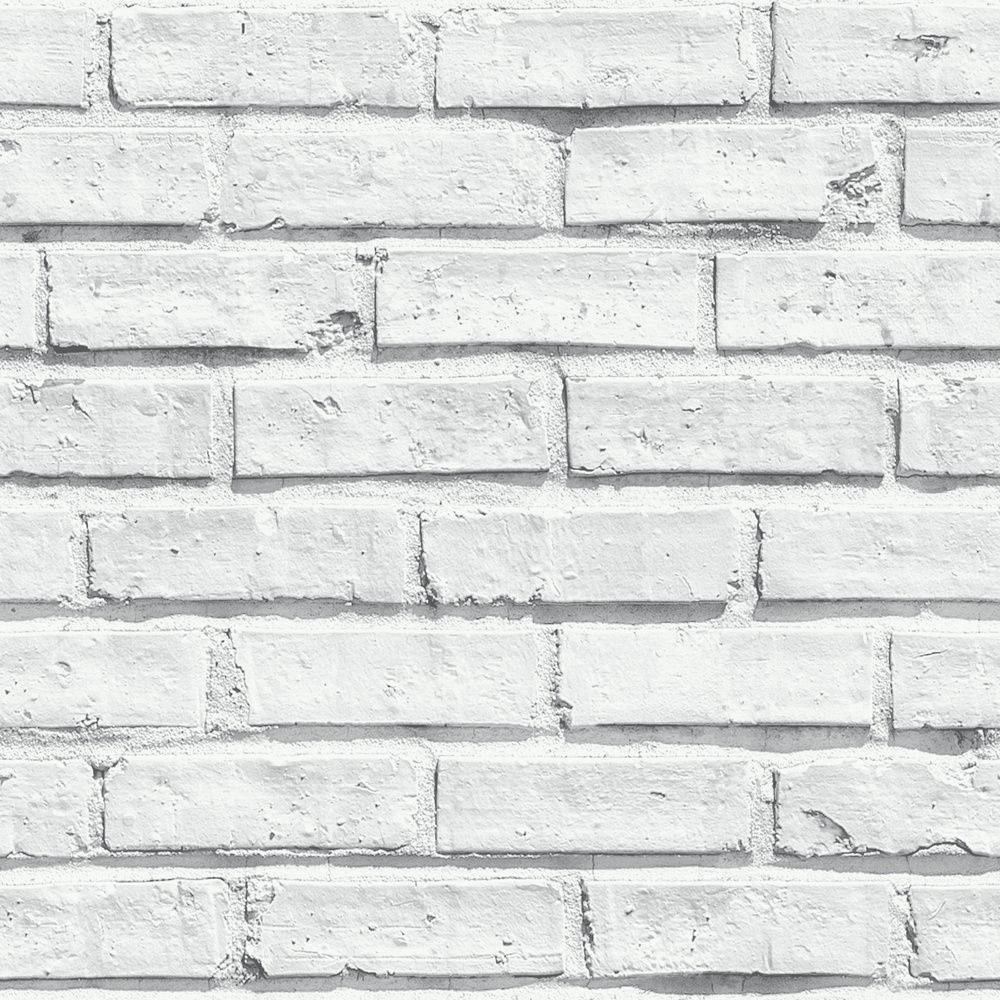 A Beautiful White Brick Wall With A Smooth Stone Finish Wallpaper