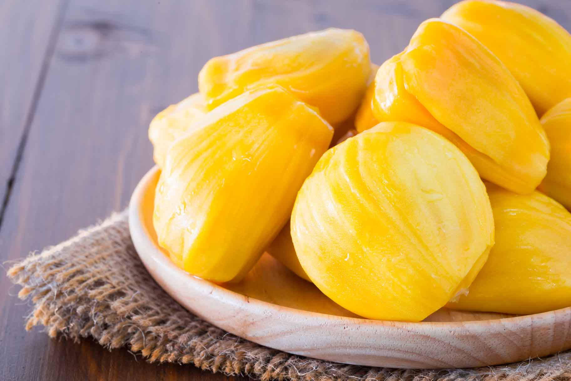 A Close-up View Of Ripe Jackfruit Flesh Wallpaper