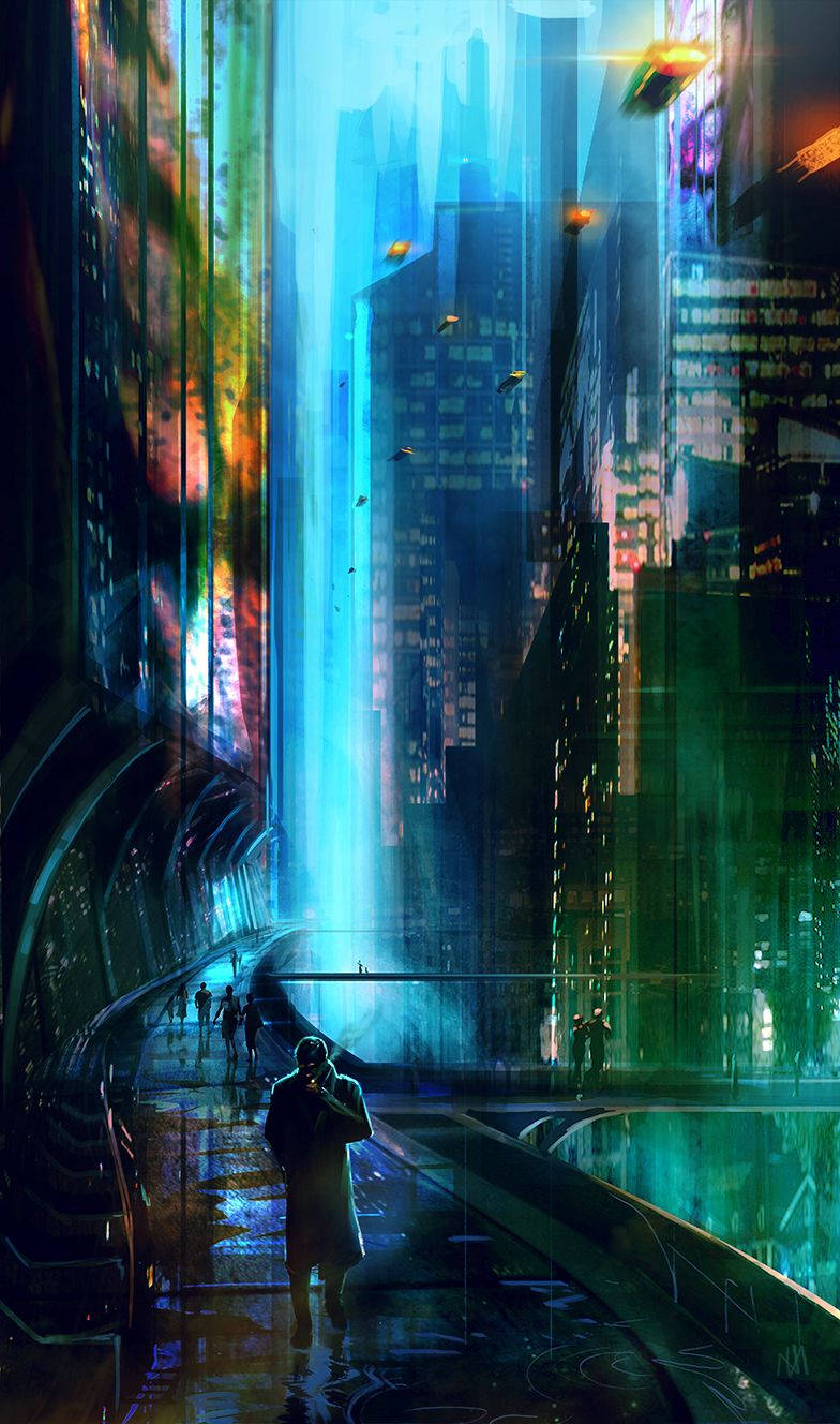 A Futuristic Cityscape From Blade Runner Wallpaper