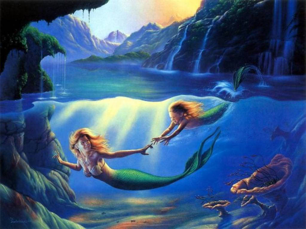 A Loving Mother And Daughter Share A Special Moment As A Mermaid Toy Reminds Them Of How Special Their Bond Is. Wallpaper