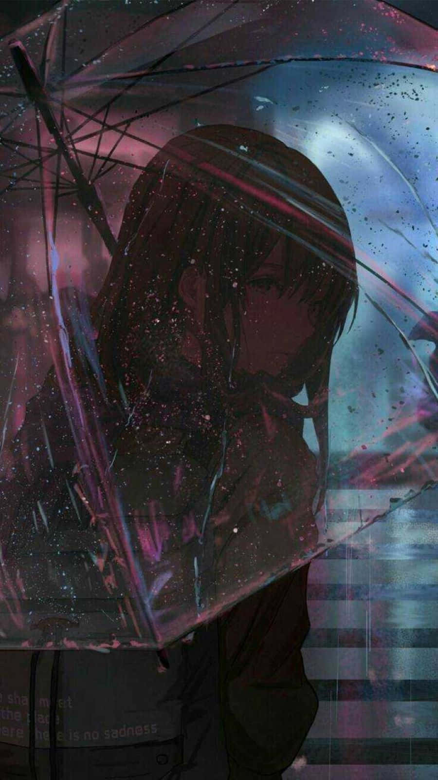 A Melancholic Scene From A Dark Anime Wallpaper