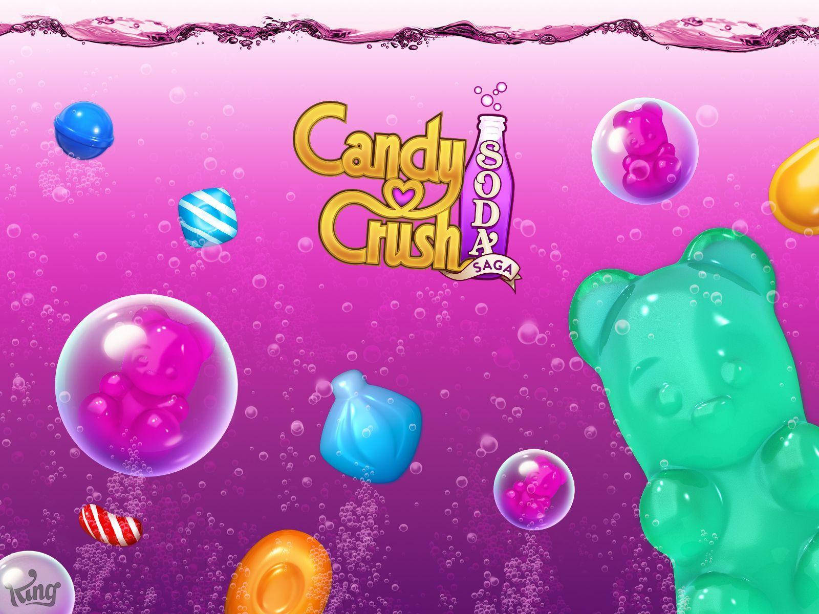 A Vibrant Deep Dive Into The Soda Sea Of Candy Crush Saga Wallpaper