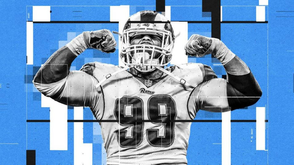 Aaron Donald White Jersey Biceps Flex Artwork Wallpaper