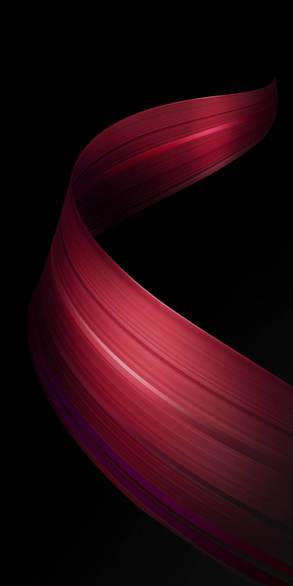 Abstract Red Ribbon Oppo A5s Wallpaper