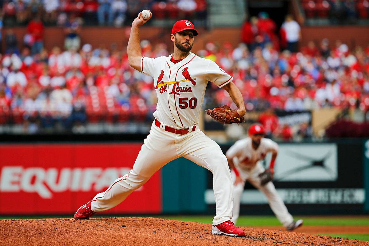 Adam Wainwright Holding Baseball Wallpaper