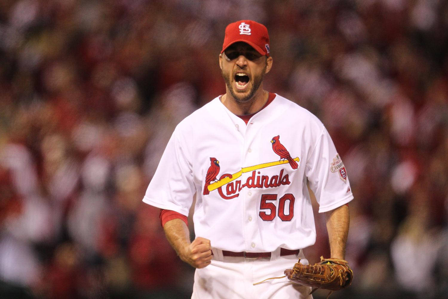 Adam Wainwright Yelling Wallpaper