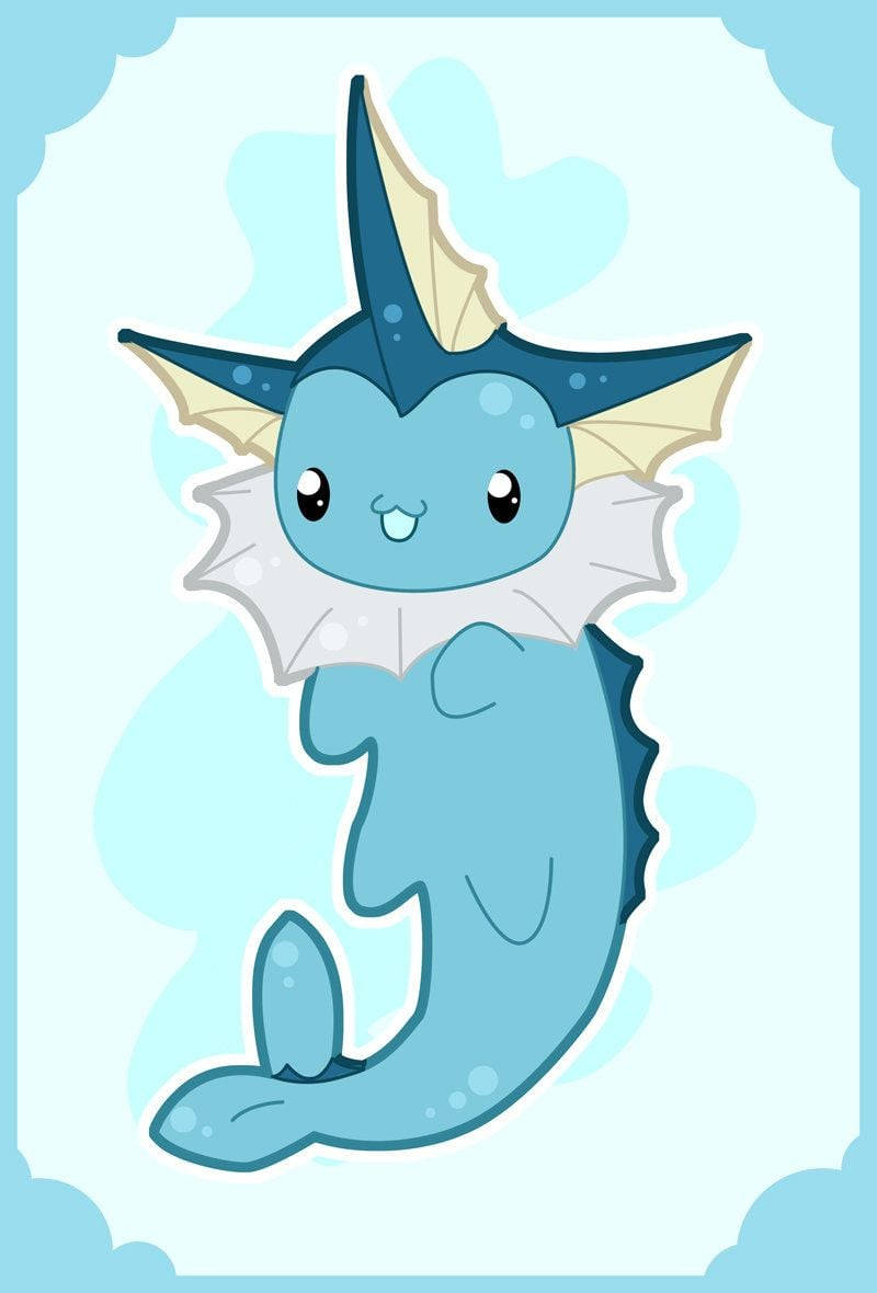 Adorable Vaporeon Illustration In High Resolution Wallpaper