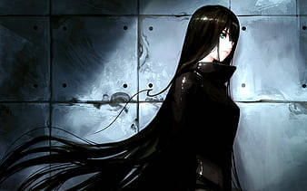 Aesthetic Anime Emo Girl Long Hair Wallpaper