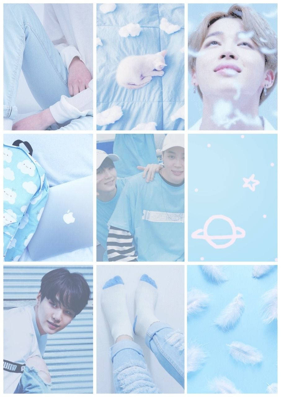 Aesthetic Baby Blue Bts Wallpaper