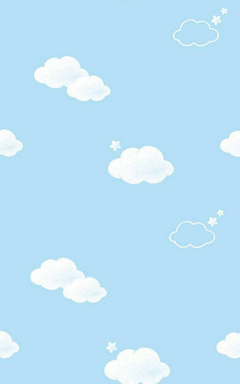 Aesthetic Baby Blue Clouds Wallpaper