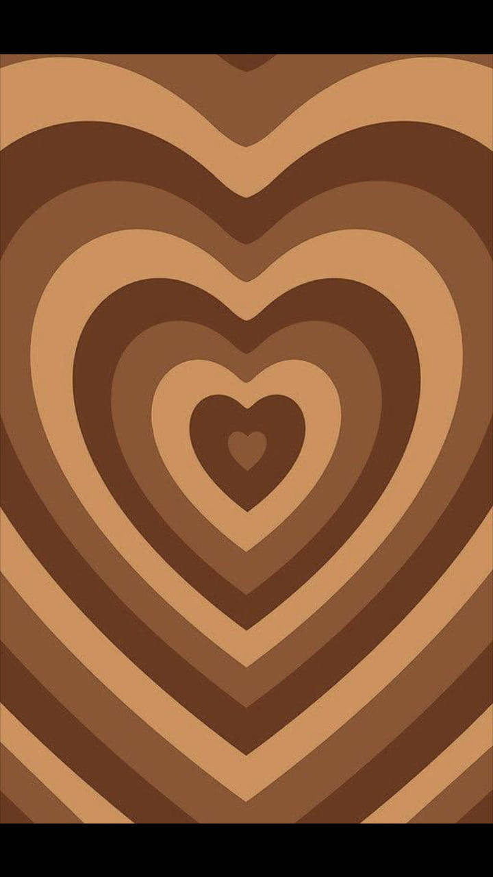 Aesthetic Brown Heart Wallpaper