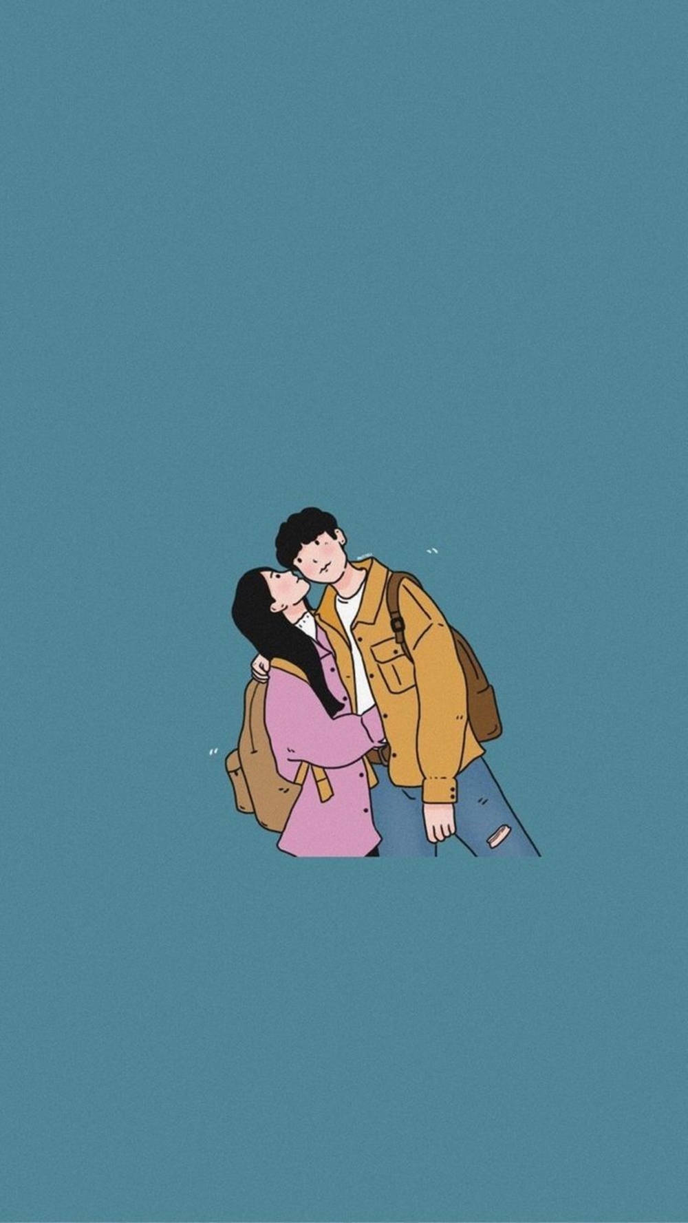 Aesthetic Couple Digital Art Wallpaper