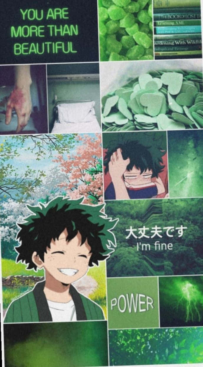 Aesthetic Deku Green Plants Wallpaper