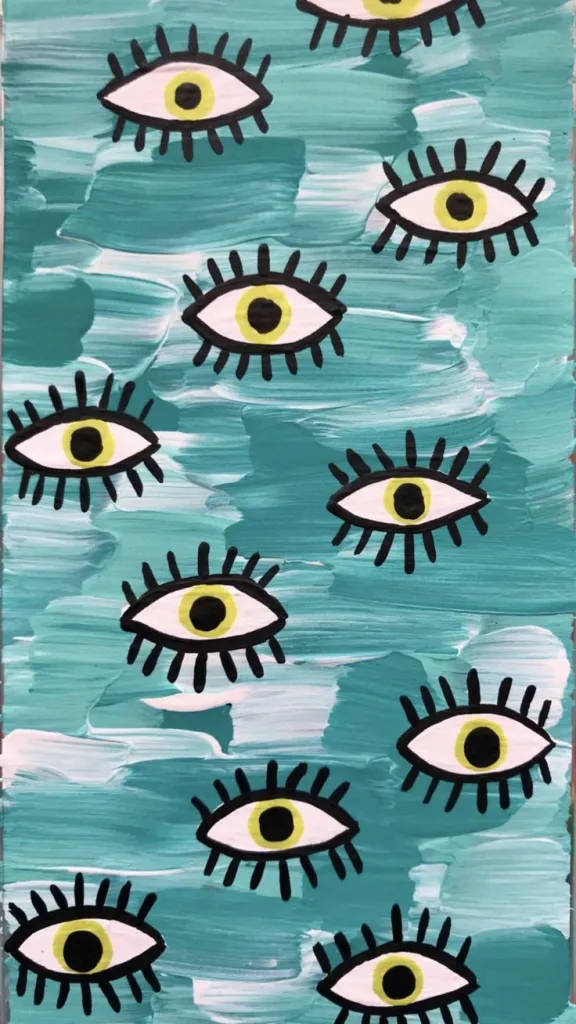 Aesthetic Iphone X Eye Pattern Wallpaper