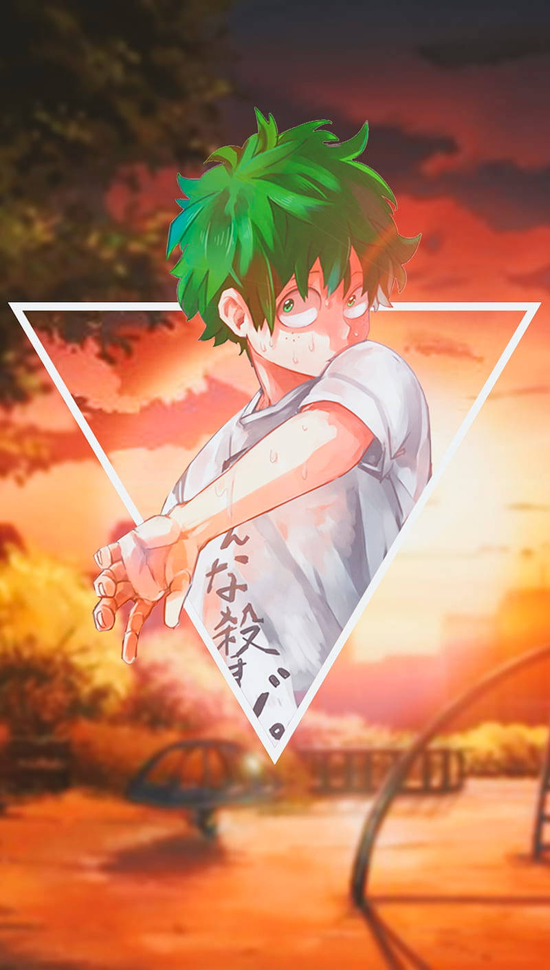 Aesthetic My Hero Academia Midoriya Inverted Pyramid Wallpaper