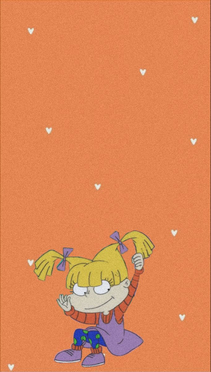 Aesthetic Orange Angelica Pickles Wallpaper