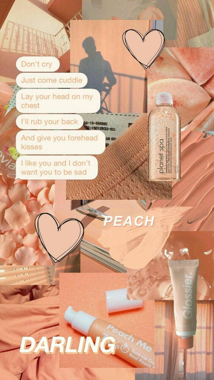 Aesthetic Peach Pink Darling Wallpaper