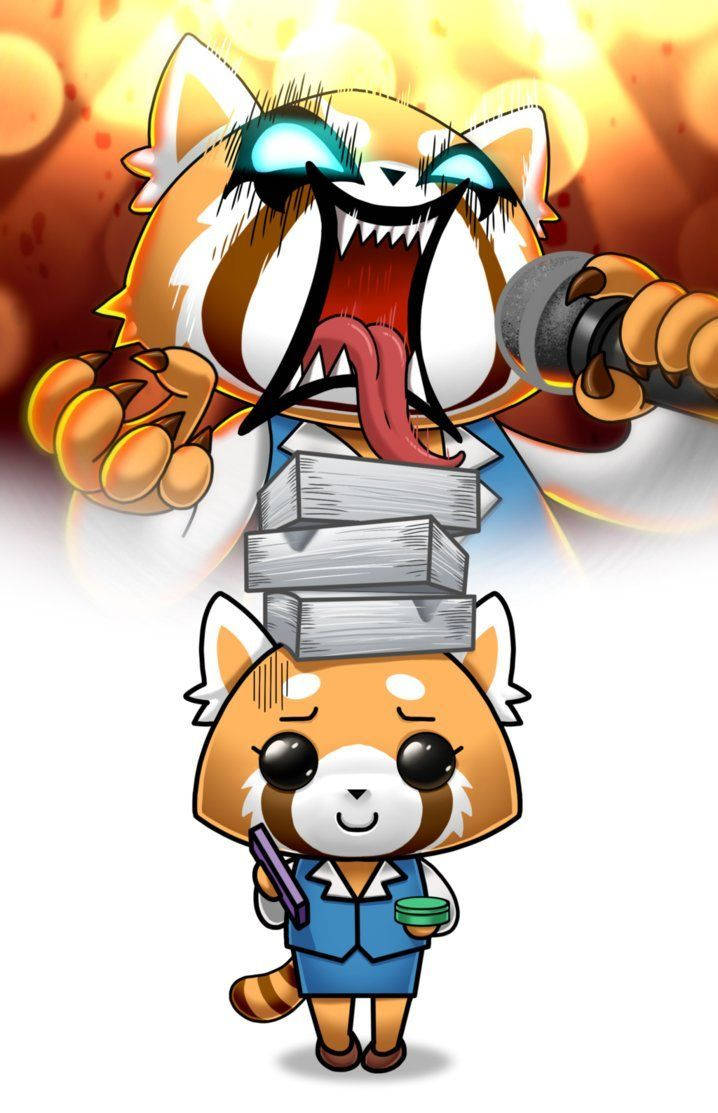 Aggretsuko Fan Artwork Poster Wallpaper