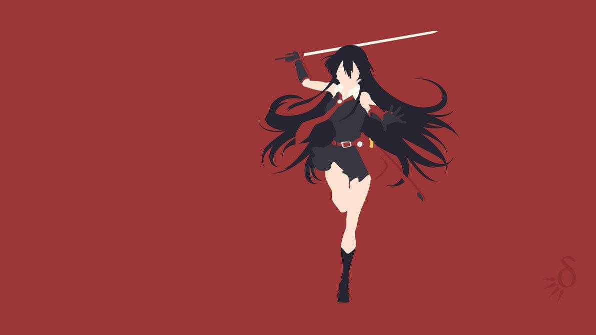 Akame, The Fabled Assassin With Her Infamous Weapon Murasame Wallpaper